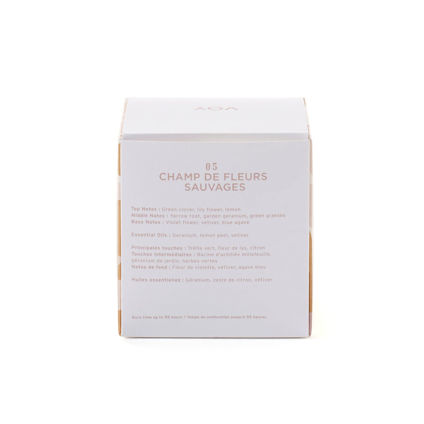 VOY Scented Candle – Floral Wildflower Meadow, 8 oz, 55-Hour Burn, Premium Soy, Gift Packaging