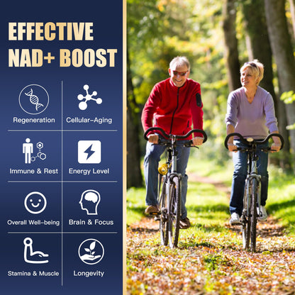 VPKIN NAD Supplement 1500mg NAD+ with Resveratrol, Nicotinamide, Quercetin & CoQ10 – 120 Vegan Capsules (Non-GMO)
