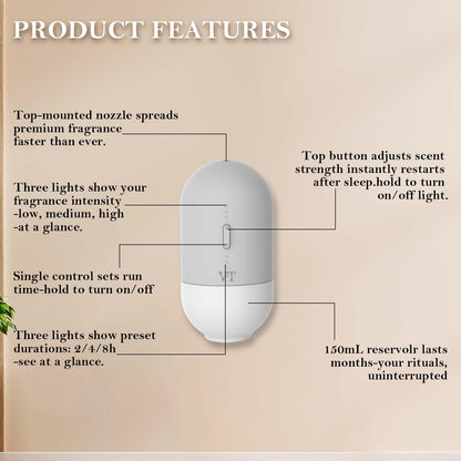 VT VERYSCENT TECH Plug-In Waterless Diffuser with Bluetooth App | 600 sq ft