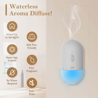 VT VERYSCENT TECH Plug-In Waterless Diffuser with Bluetooth App | 600 sq ft