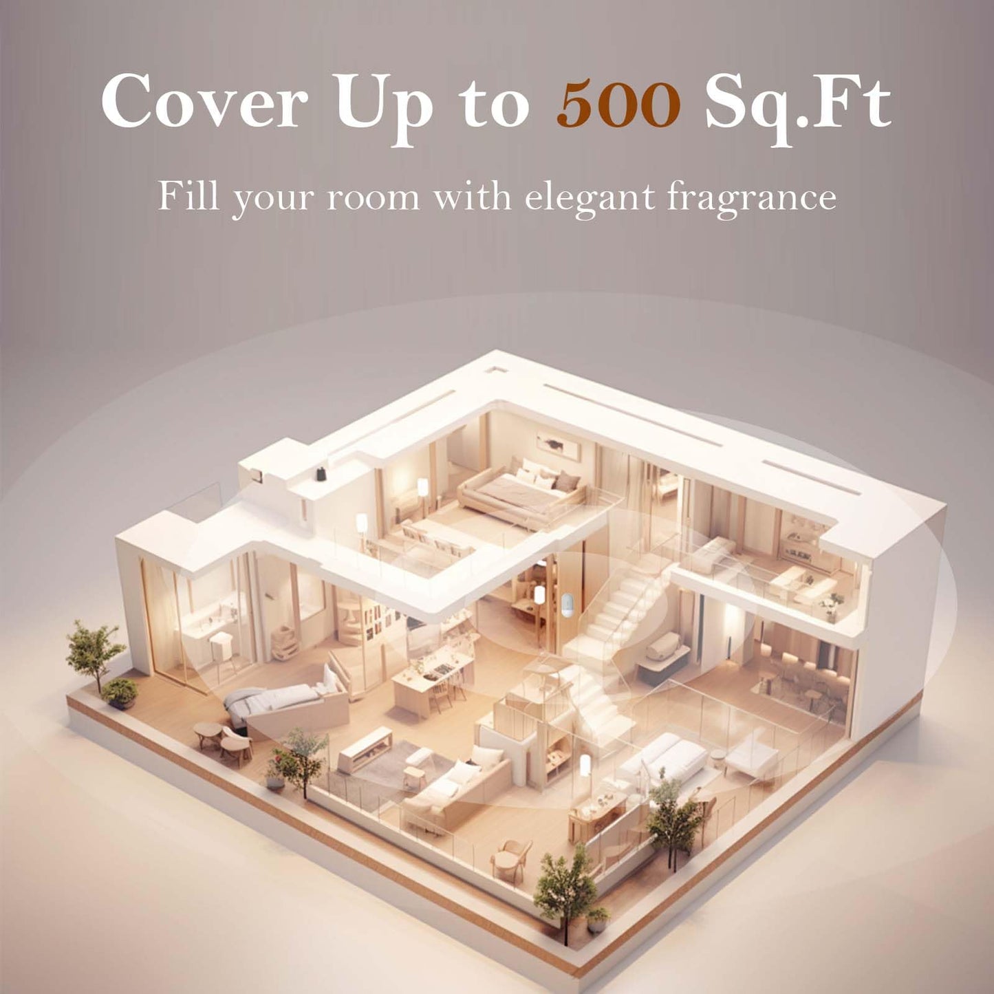 VT VERYSCENT TECH Plug-In Waterless Diffuser with Bluetooth App | 600 sq ft