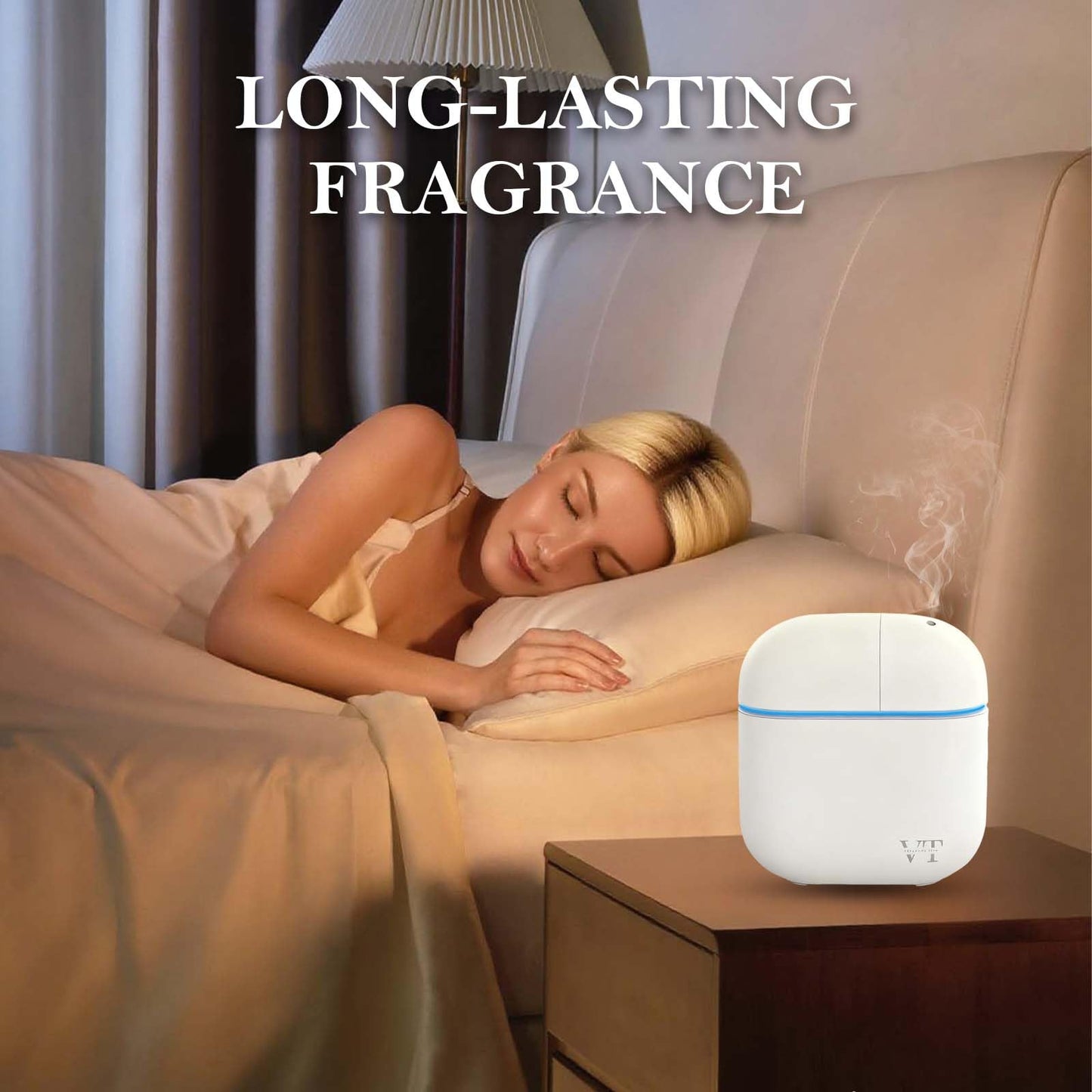 Waterless Oil Diffuser by VT VERYSCENT TECH – 2000 sq ft, Bluetooth App, White