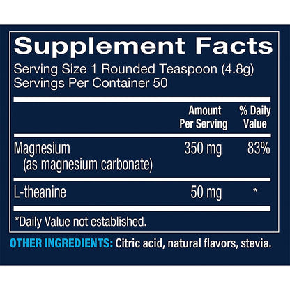Vthrive Magnesium Relax Powder – Raspberry Lemon, 50 Servings | Stress Relief & Sleep
