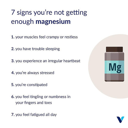 Vthrive Magnesium Relax Powder – Raspberry Lemon, 50 Servings | Stress Relief & Sleep