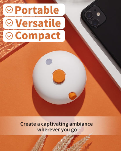 VTS Waterless Essential Oil Diffuser – Portable Nebulizing Aromatherapy for Home, Office & Car