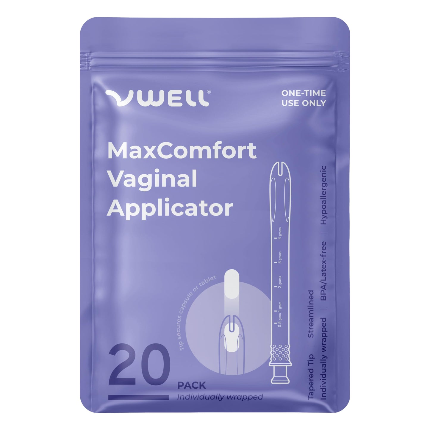 VWELL MaxComfort Universal Applicator – Tapered Tip for Easy Insertion