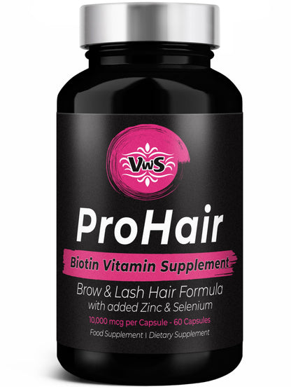 VWS Biotin 10,000 mcg with Zinc & Selenium – Hair, Nails & Skin (60 Vegan Capsules)