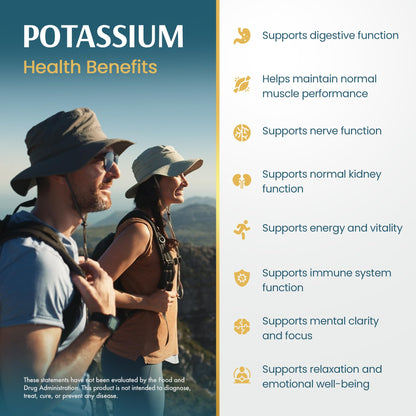 Vykee Nutrition Potassium Citrate Capsules - 500 mg, 120 Count | Vegan, Non-GMO, Gluten Free