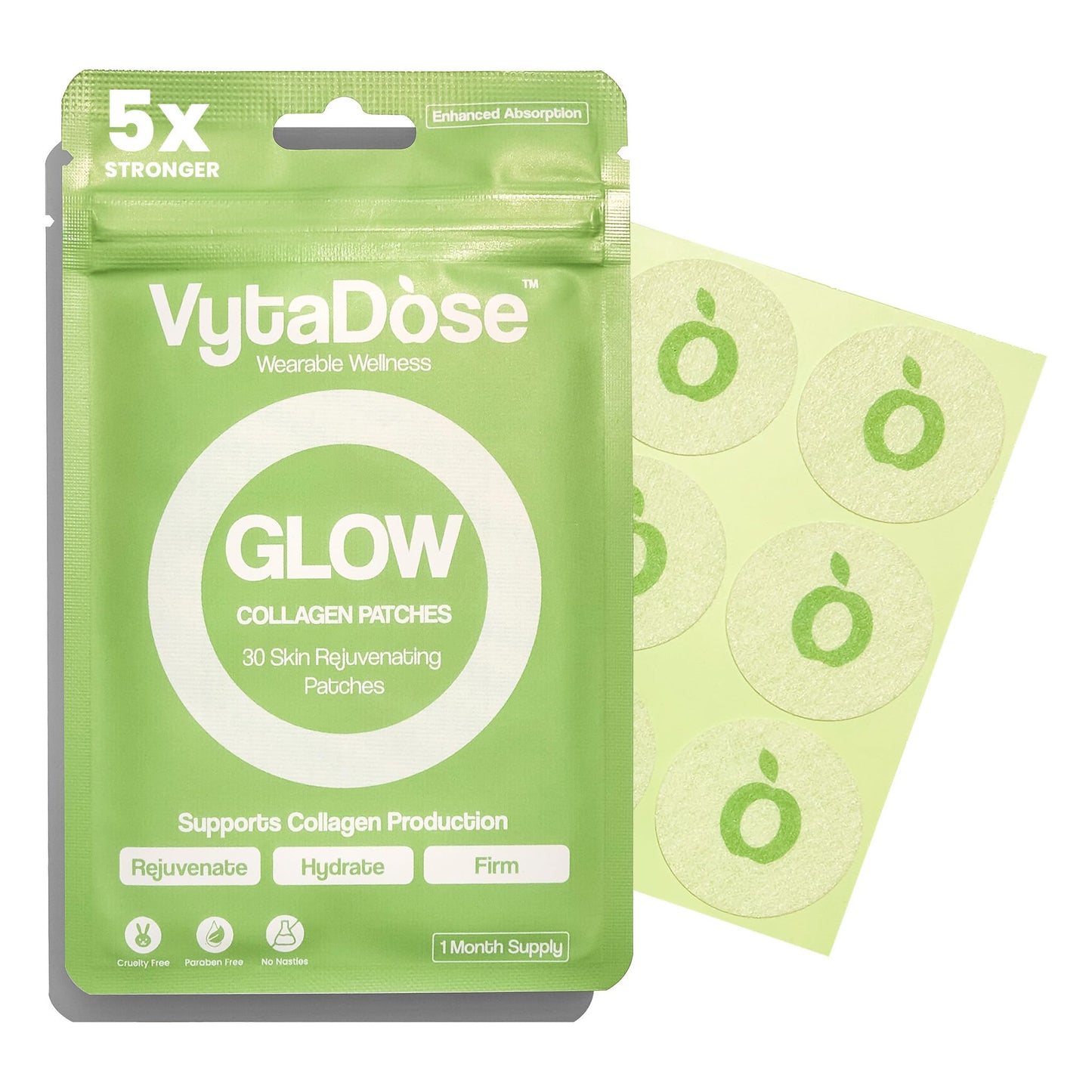 Vytadose Collagen Glow Patches – 5x Stronger Formula for Skin, Hair & Nails