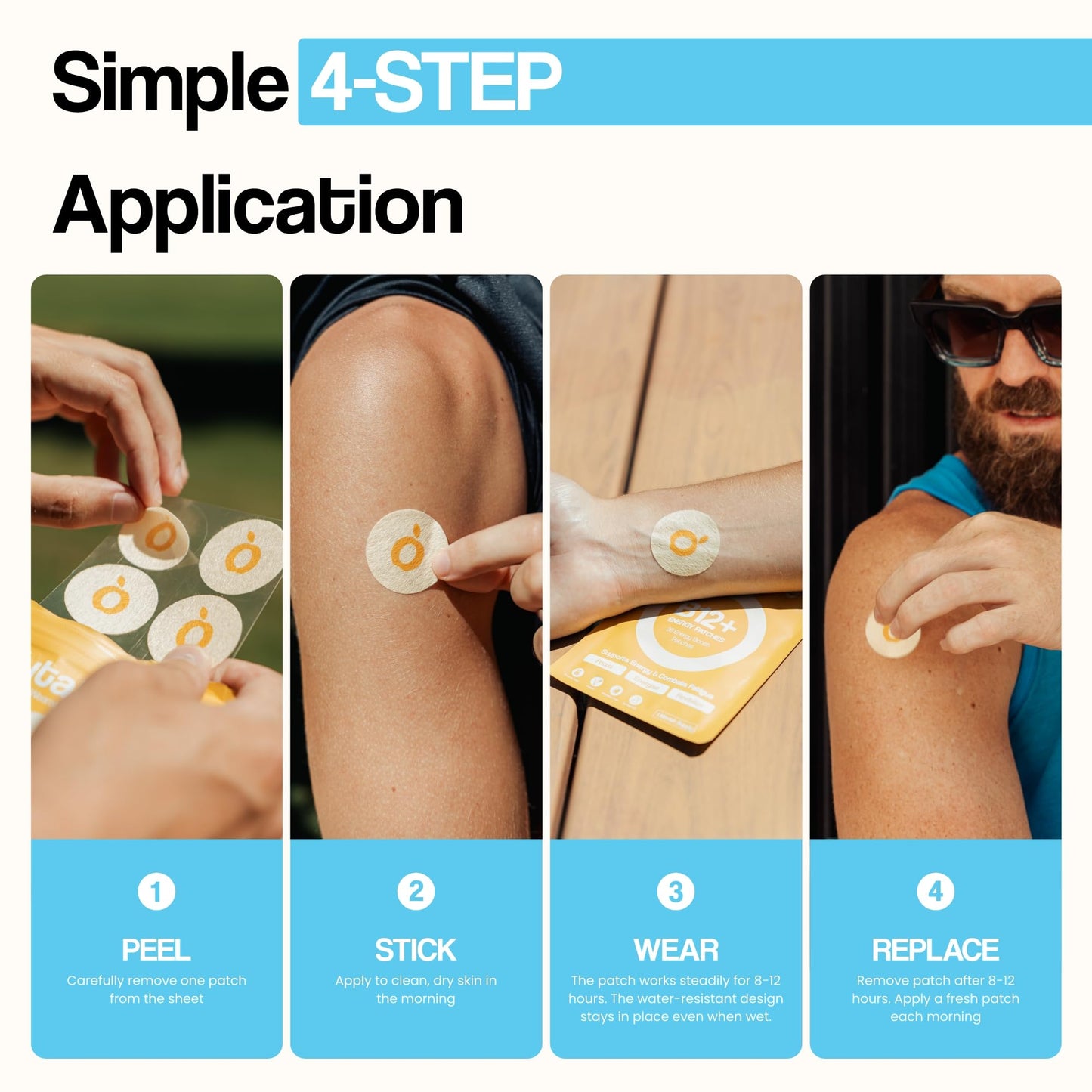 Vytadose Melatonin-Free Herbal Sleep Patches – 8-Hour Time-Release (Adults & Kids)