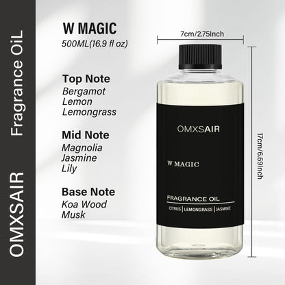 Hotel Diffuser Oil & Luxury Home Scents - W Magic 500ml (Bergamot & Jasmine)