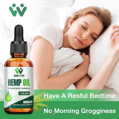 (3 Pack) Hemp Oil Drops – Pain Relief, Skin & Anxiety | 2,000,000 Max Strength, CO2 Extraction, Organic, Vegan