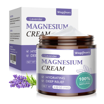 Wagomars Magnesium Cream for Sleep – Lavender Topical Magnesium Lotion for Pain & Relaxation