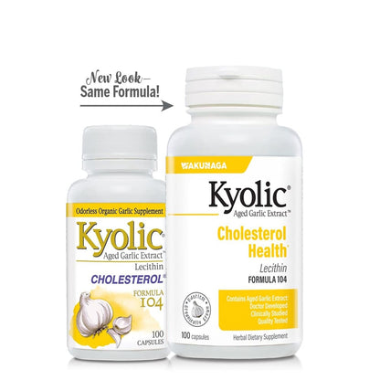 Kyolic Aged Garlic Extract Formula 104 – Cholesterol Health* (100 Capsules)
