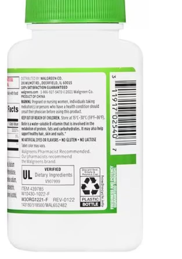 Walgreens Biotin + Keratin | 150 Count Tablets | 10 mg Biotin + 100 mg Keratin | Hair, Skin & Nails