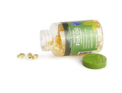 Walgreens Half-The-Size Fish Oil 1200 mg Softgels – 200 Count | Alaskan Wild-Caught
