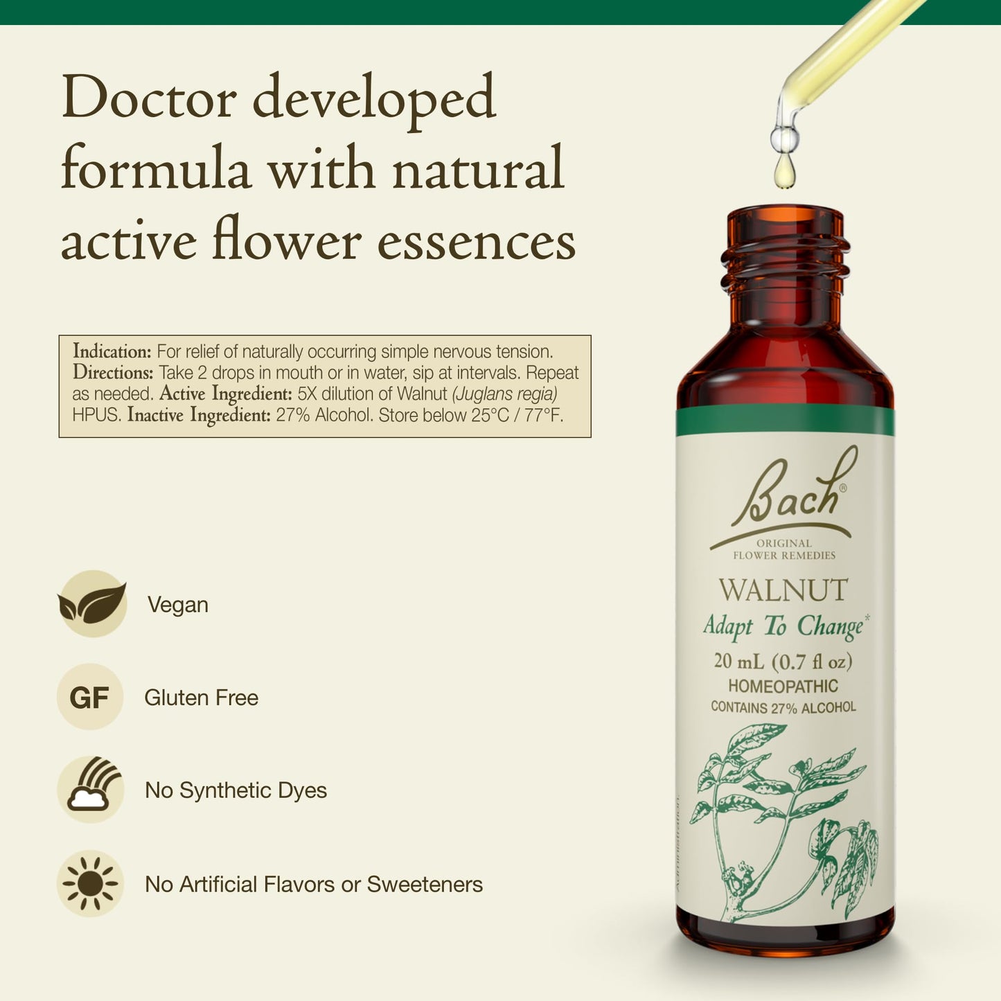 Bach Flower Remedies Walnut - Adapt to Change | 20mL Dropper