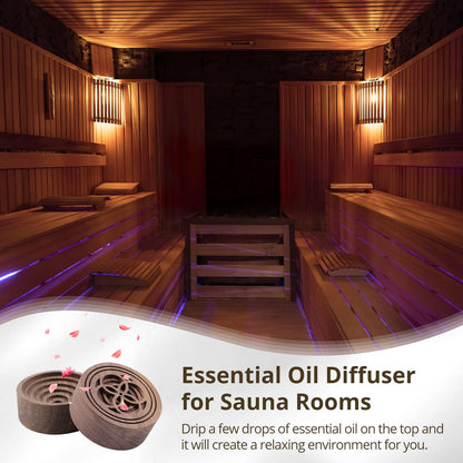 2 Pcs Walnut Wood Essential Oil Diffuser – Round Aromatherapy Diffuser