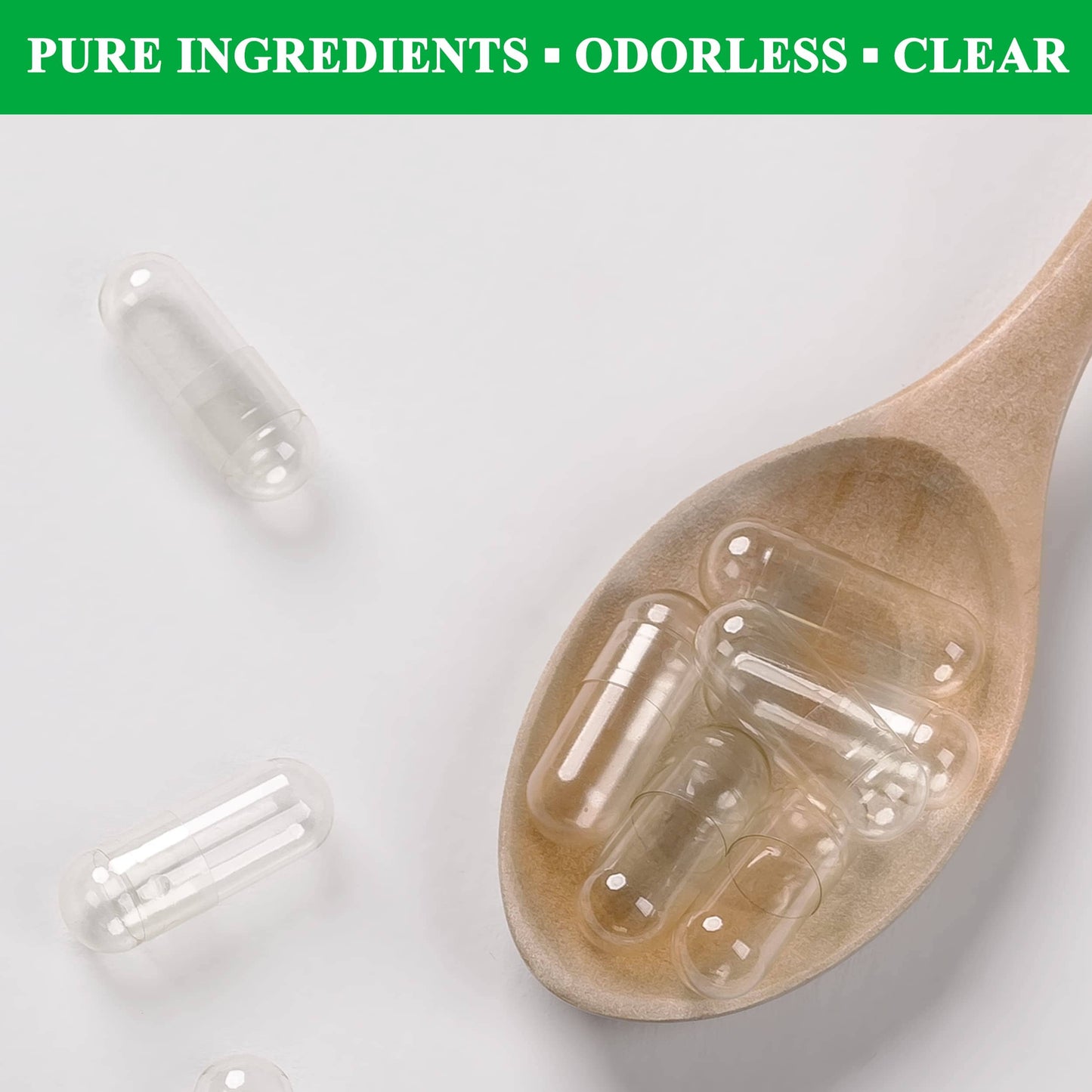 Wananfu Size 0 Vegetarian Empty Capsules – 100 Count Bundle + Micro Lab Spoon