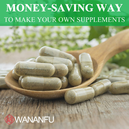 Wananfu Size 00 Vegetarian Empty Capsules Bundle (100 Count) + Micro Lab Spoon