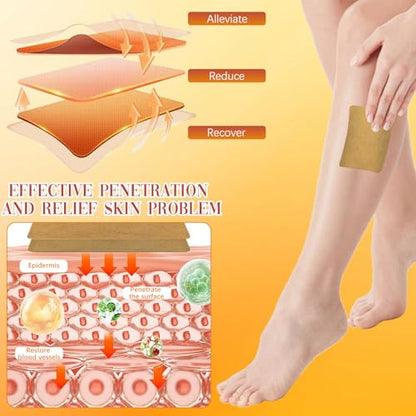 Wanban 48 PCS Turmeric Varicose Vein Patch – Natural Leg Relief