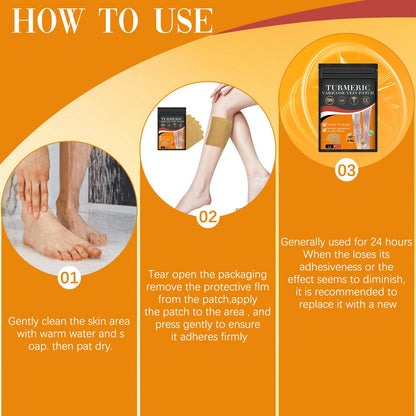 Wanban 48 PCS Turmeric Varicose Vein Patch – Natural Leg Relief