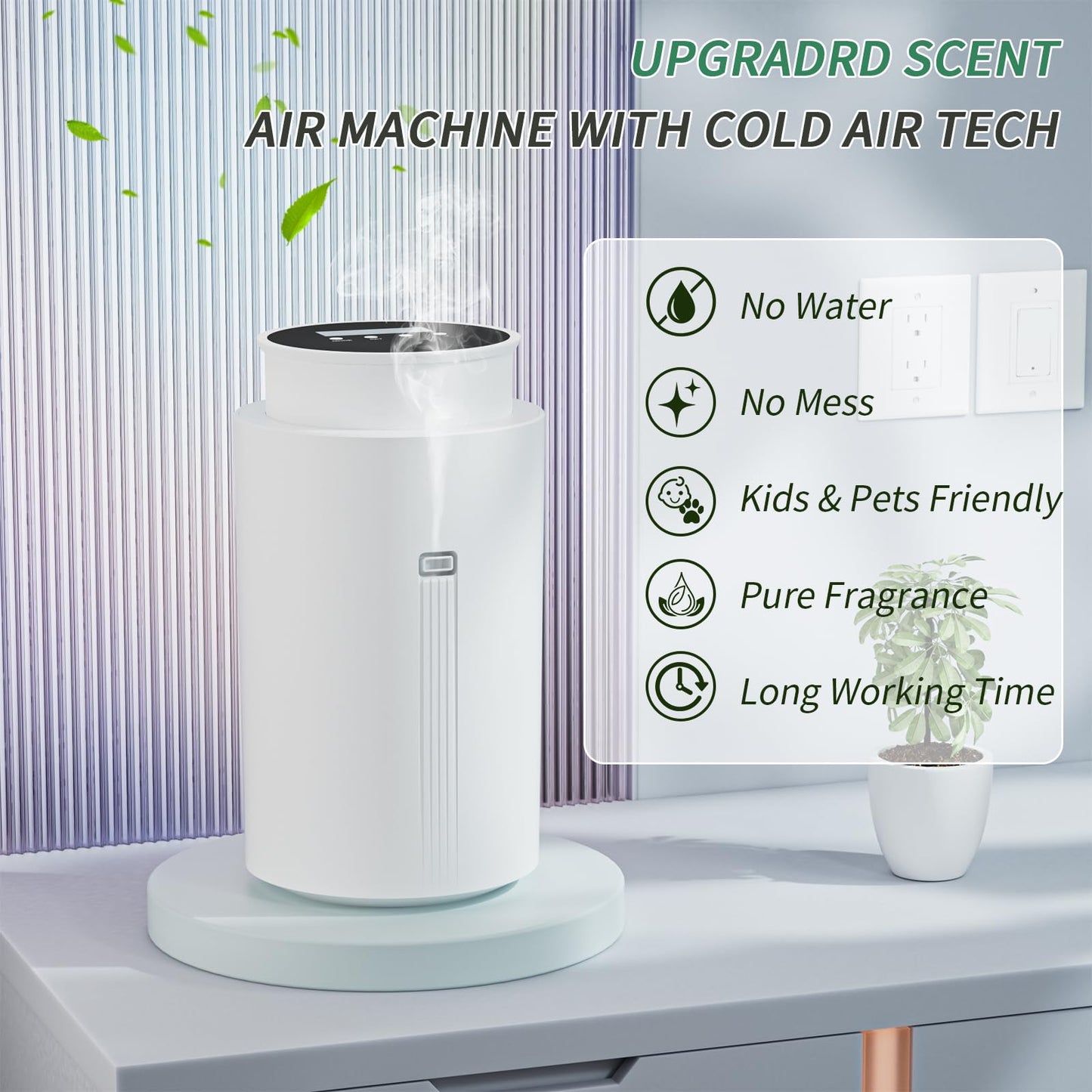 Wankeer Scent Air Machine for Home - 2000 Sq Ft Coverage, Smart Cold Diffusion