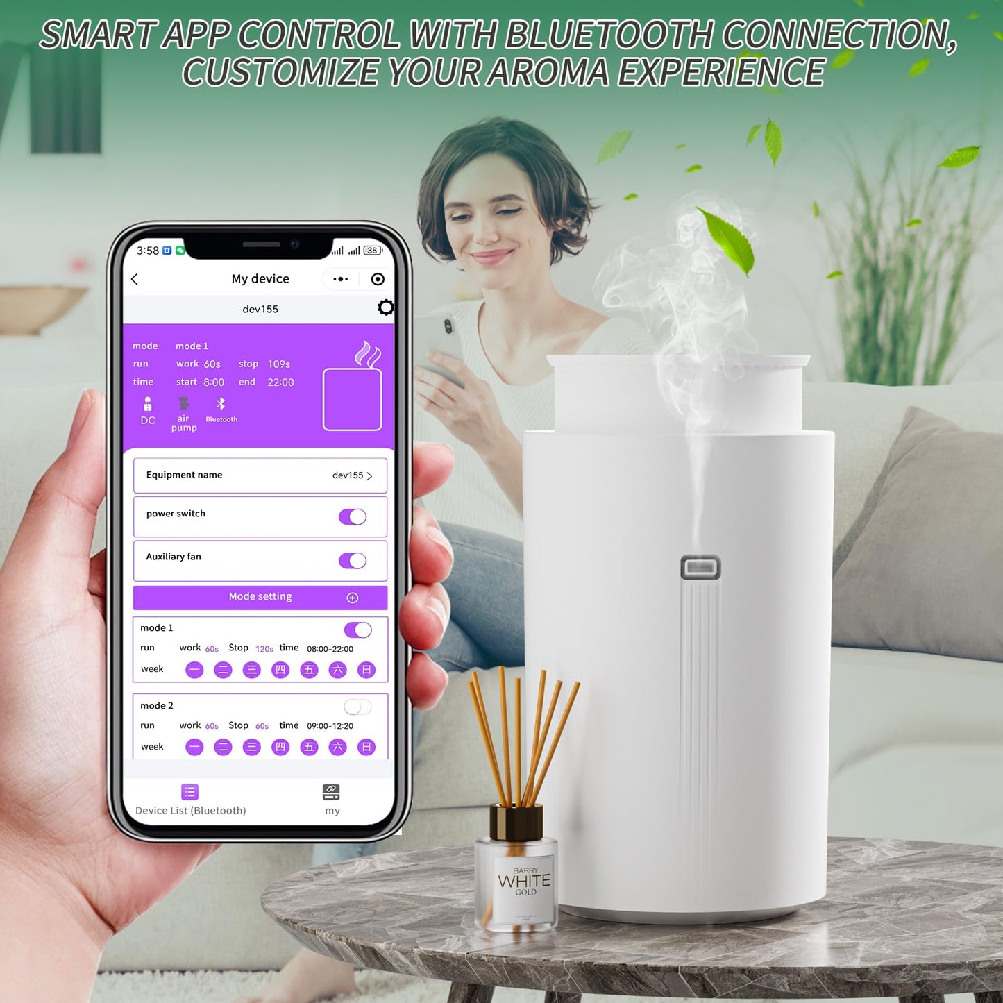 Wankeer Scent Air Machine for Home - 2000 Sq Ft Coverage, Smart Cold Diffusion