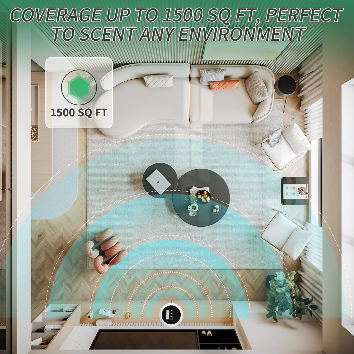 Wankeer Scent Air Machine for Home - 2000 Sq Ft Coverage, Smart Cold Diffusion