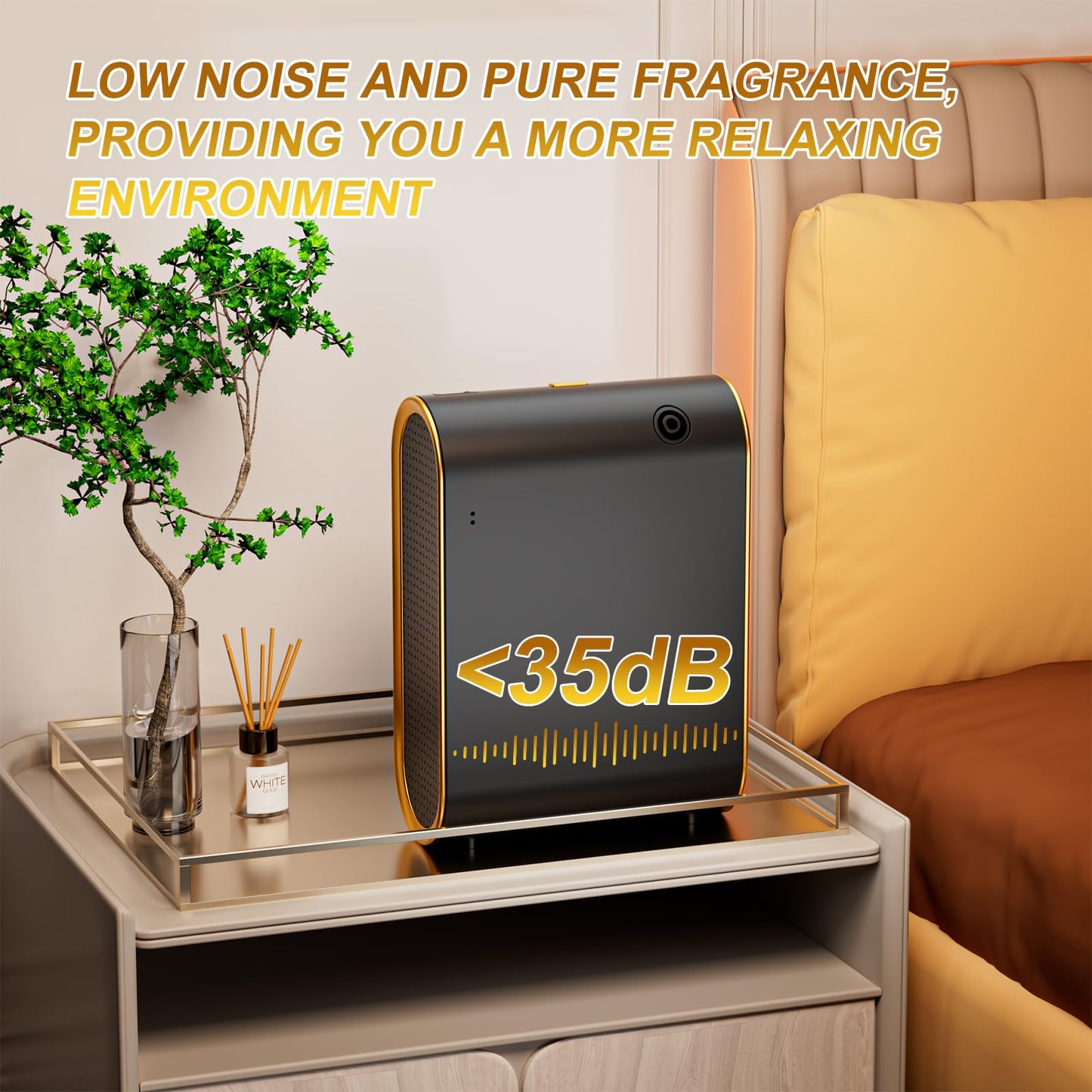 Wankeer Smart Scent Air Machine for Home | 1500 sq ft Diffuser, Bluetooth App, Low Noise (Black)