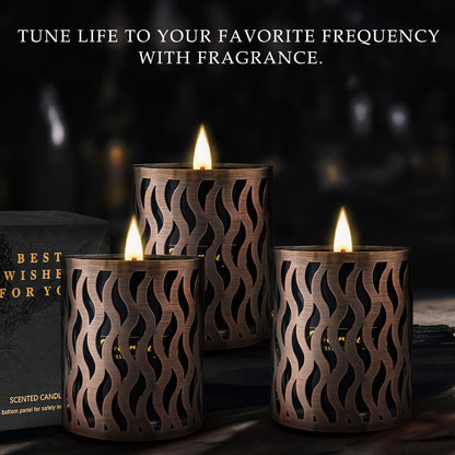 6 Pack Scented Candles Set for Men - Gift Box, 120 Hour Soy Wax Aromatherapy