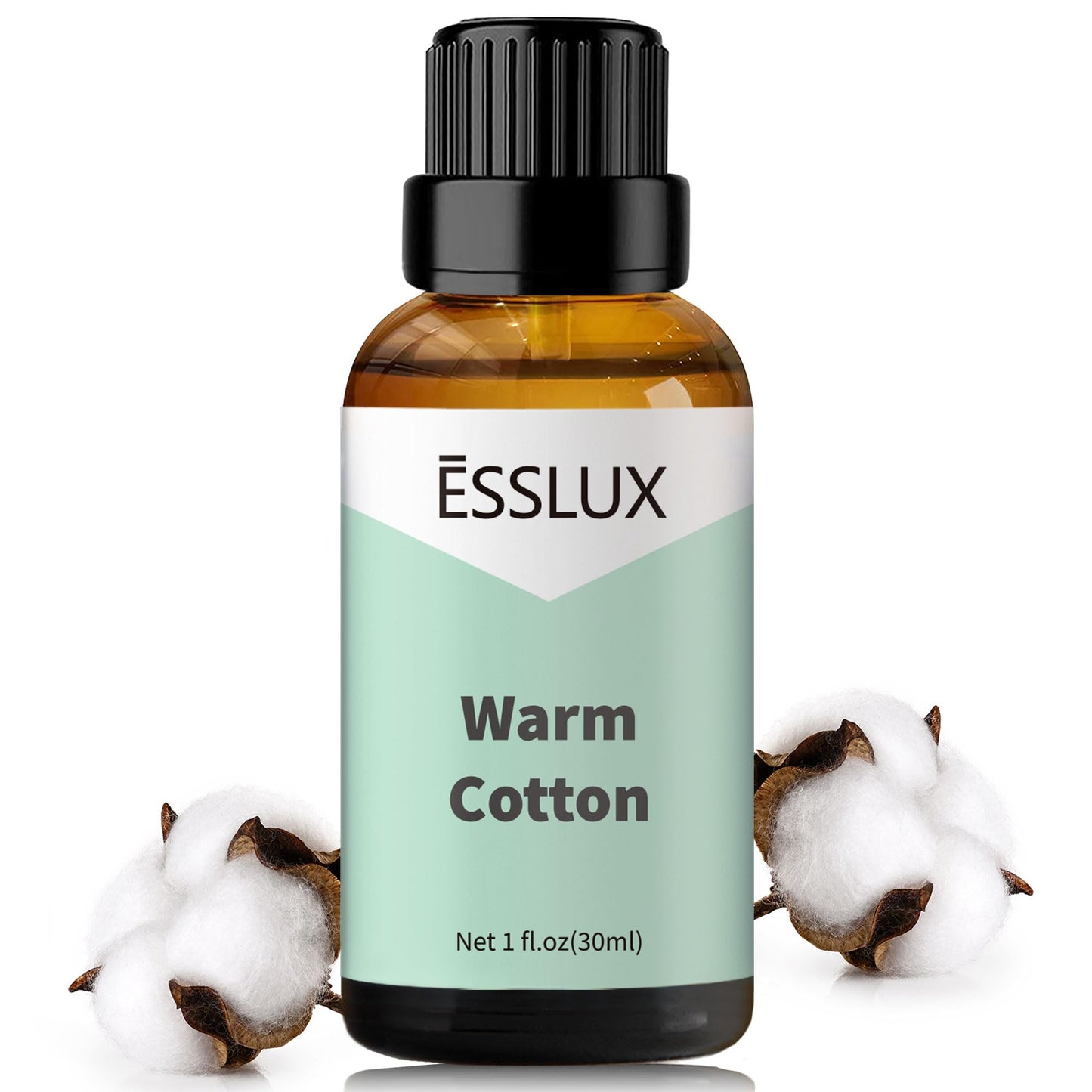 Warm Cotton Fragrance Oil - ESSLUX Aromatherapy Essential Oils for Diffuser, Soap, Candle Making, Massage & Home Fragrance (30 ml)