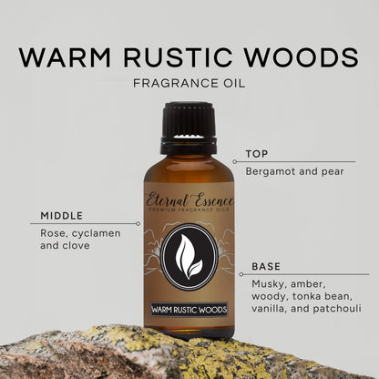 Warm Rustic Woods 30ml Fragrance Oil – Candles, Soaps & Diffusers | Eternal Essence Oils