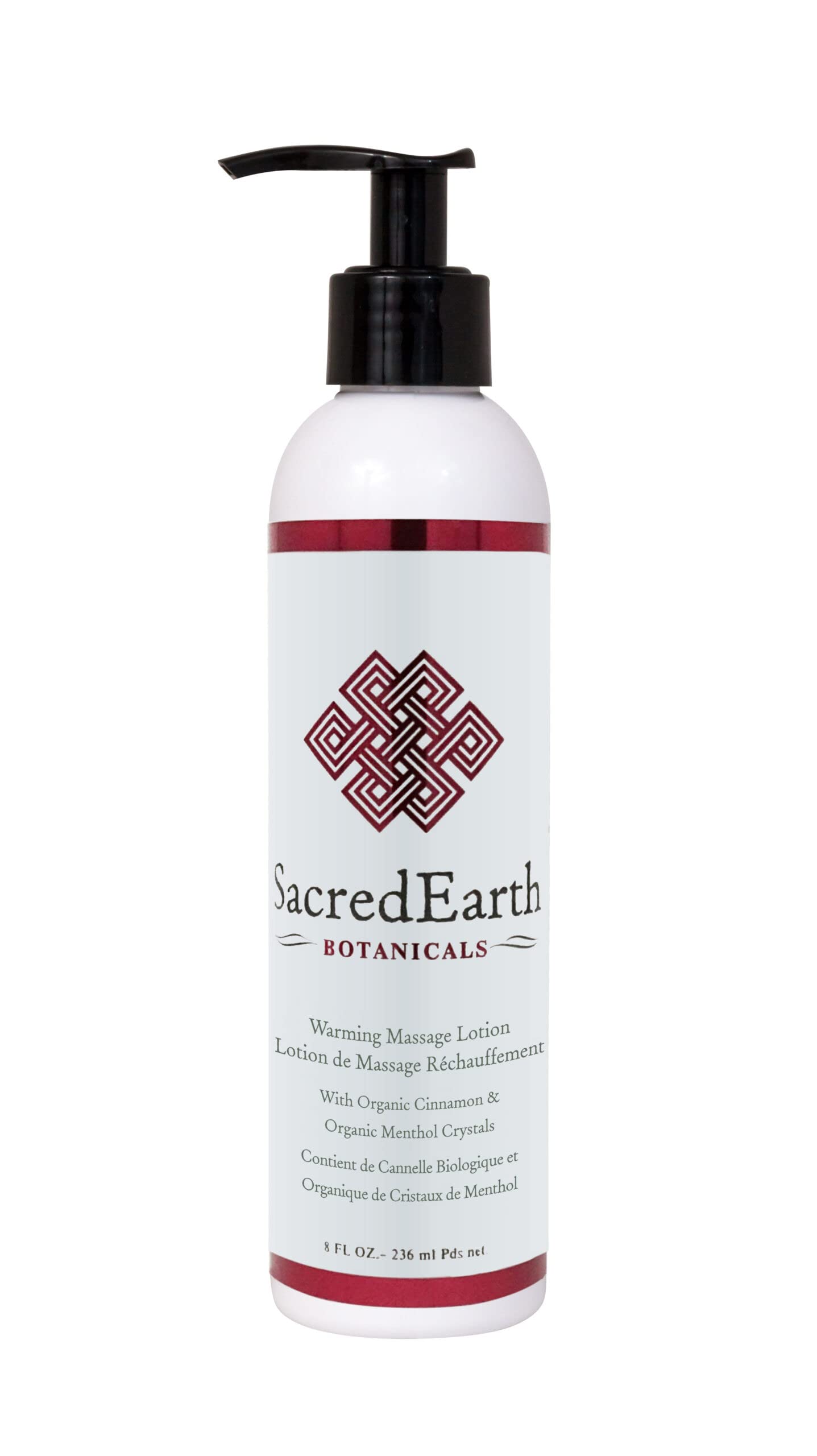 Warming Lotion (8oz Tube) – Organic Cinnamon & Menthol, Water Dispersible, Nut Oil Free | Sacred Earth Botanicals