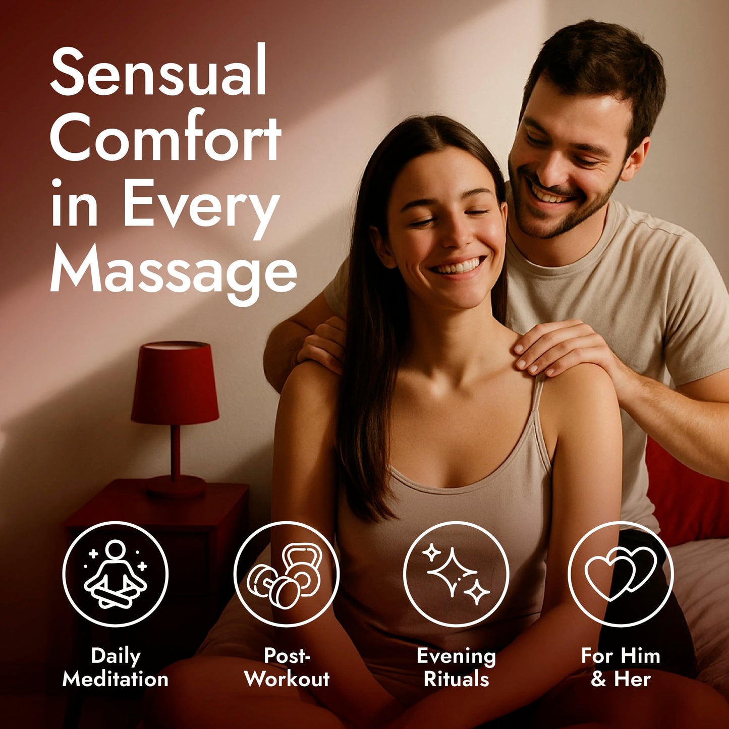 H'ana Sensual Massage Oil for Date Night – Gently Warming & Hydrating (6.76 Fl Oz)