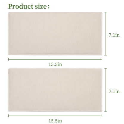 2Pcs Organic Cotton Flannel for Castor Oil Pack - Unbleached, Reusable
