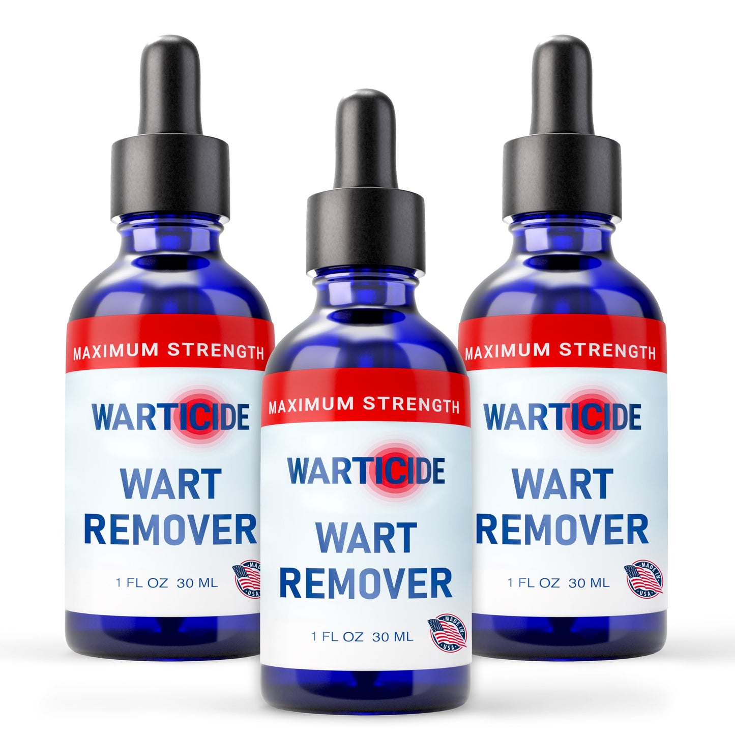 Warticide Liquid Wart Remover – 10% Salicylic Acid, Tea Tree & Cedar Leaf – Genital & Plantar Wart Treatment (USA Made) – 3-Pack