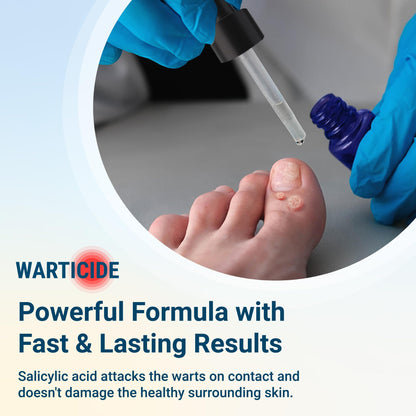 Warticide Liquid Wart Remover – 10% Salicylic Acid with Tea Tree & Cedar Leaf Oil | Made in USA | 1 Fl Oz Dropper