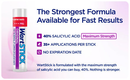 WartStick Maximum Strength Salicylic Acid Solid-Stick Wart Remover 2 Pack – 0.4 oz