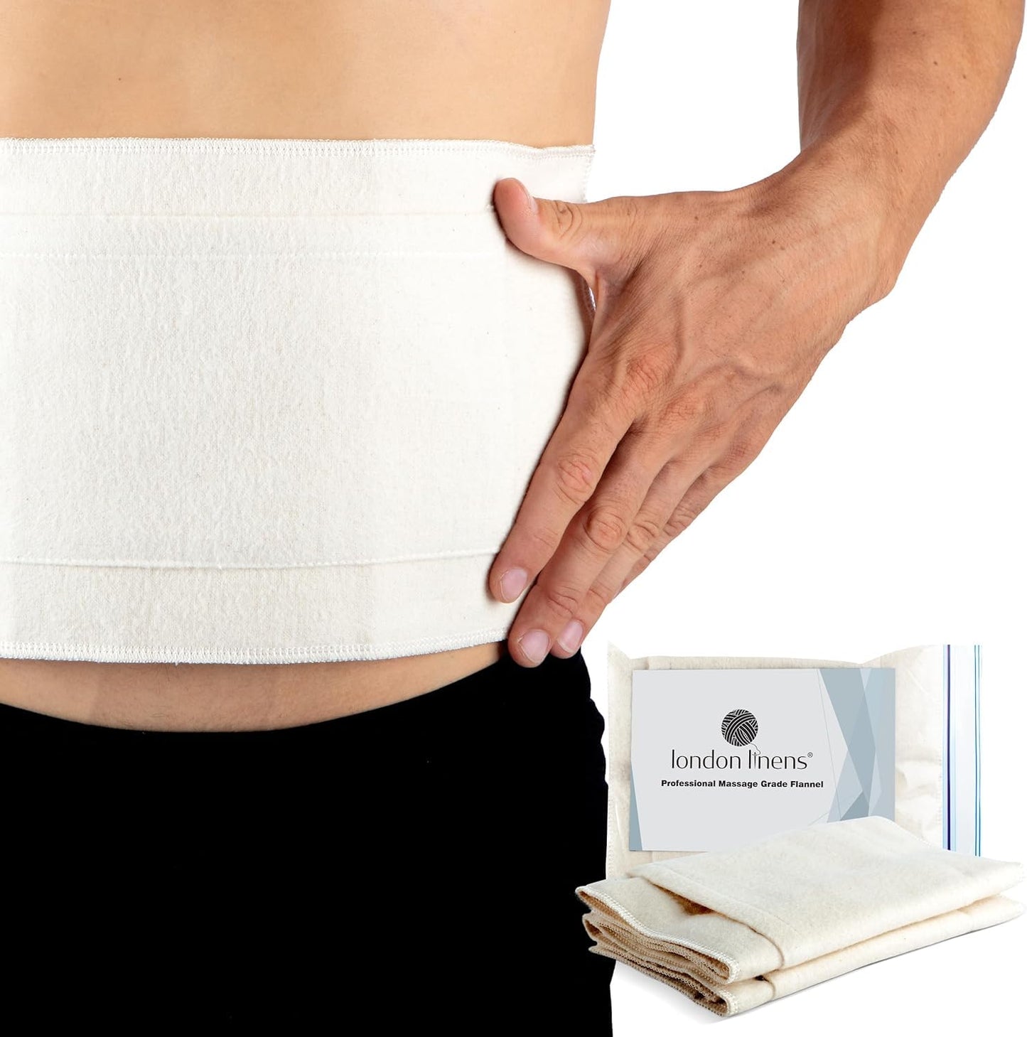 Natural Cotton Flannel Castor Oil Wrap for Liver Detox – 4-Piece Pack