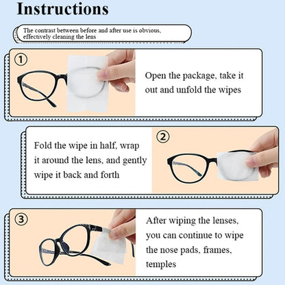 Pre-Moistened Lens Cleaning Wipes - 500 Pcs | Safe for Glasses, Screens & Devices