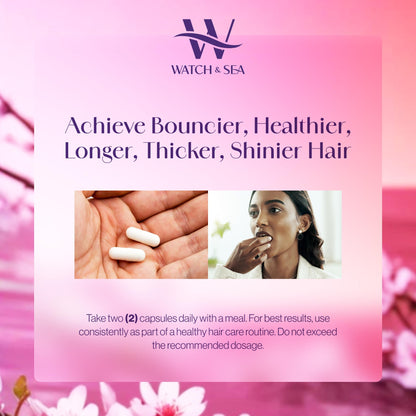 Watch & Sea Extra-Strength Hair Flourishing Capsules – Hair Growth & Thickness