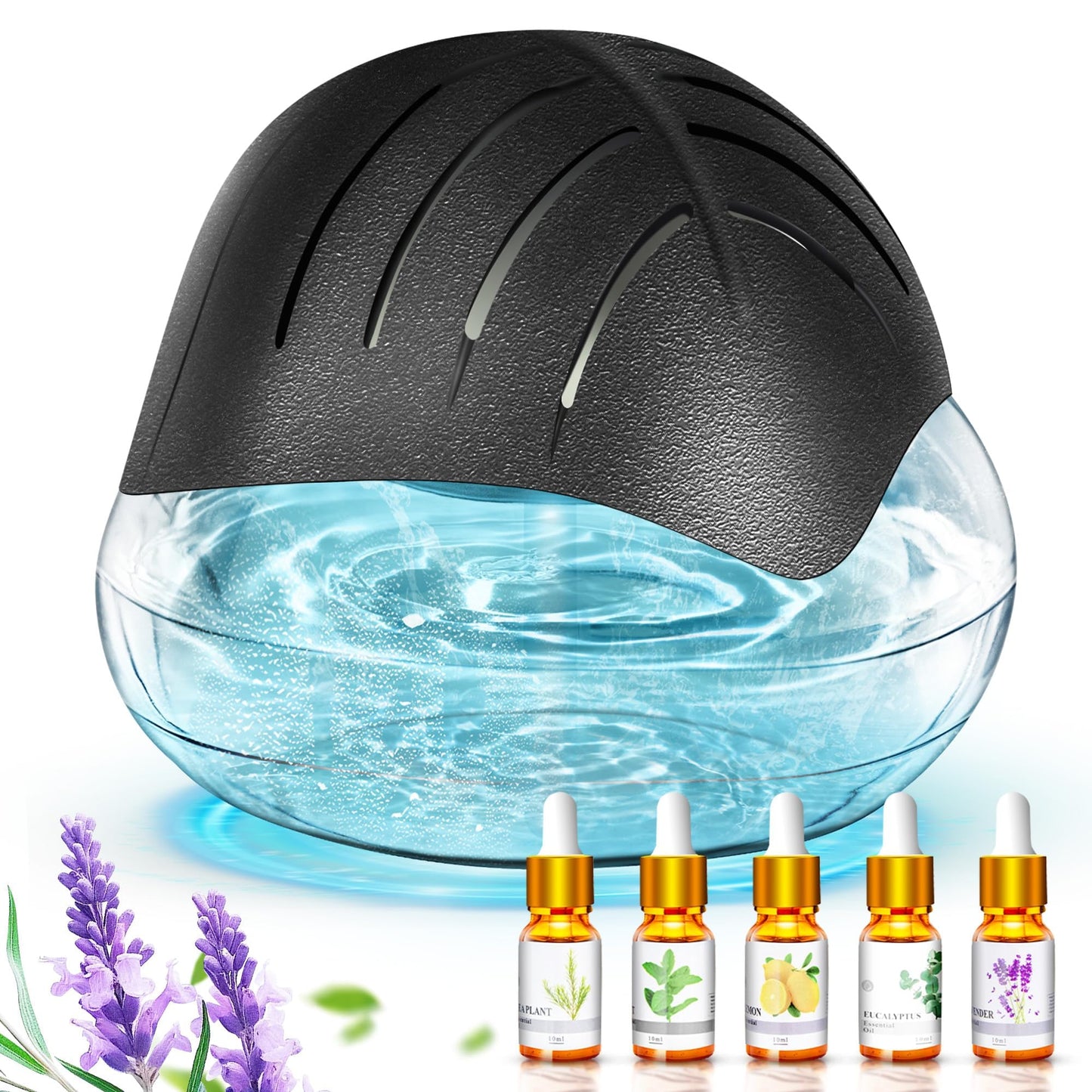 Water Based Aroma Diffuser for Home/Office with LED Night Light - Black