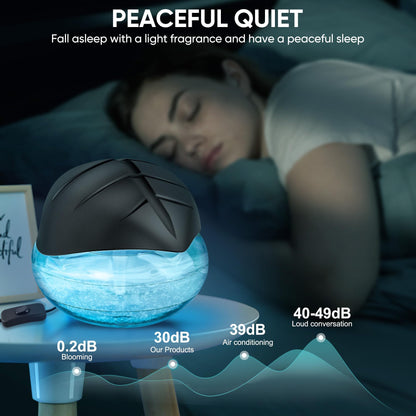 Water Based Aroma Diffuser for Home/Office with LED Night Light - Black