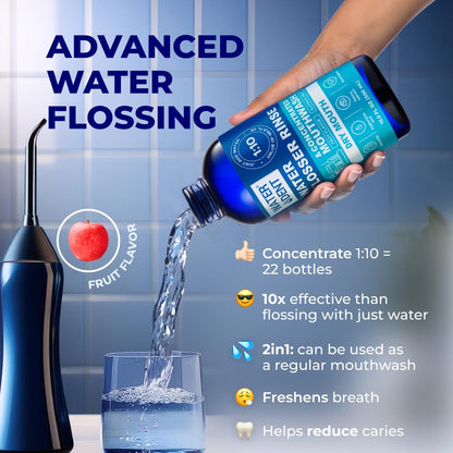 Concentrated Water Flosser Rinse – Dry Mouth, Fruit Mint | USA Made