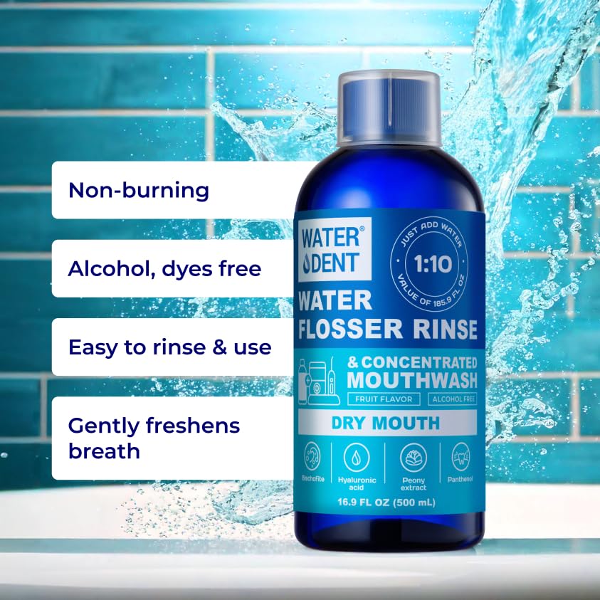 Concentrated Water Flosser Rinse – Dry Mouth, Fruit Mint | USA Made