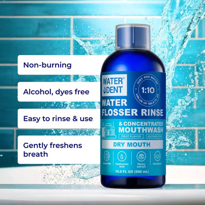 Concentrated Water Flosser Rinse – Dry Mouth, Fruit Mint | USA Made