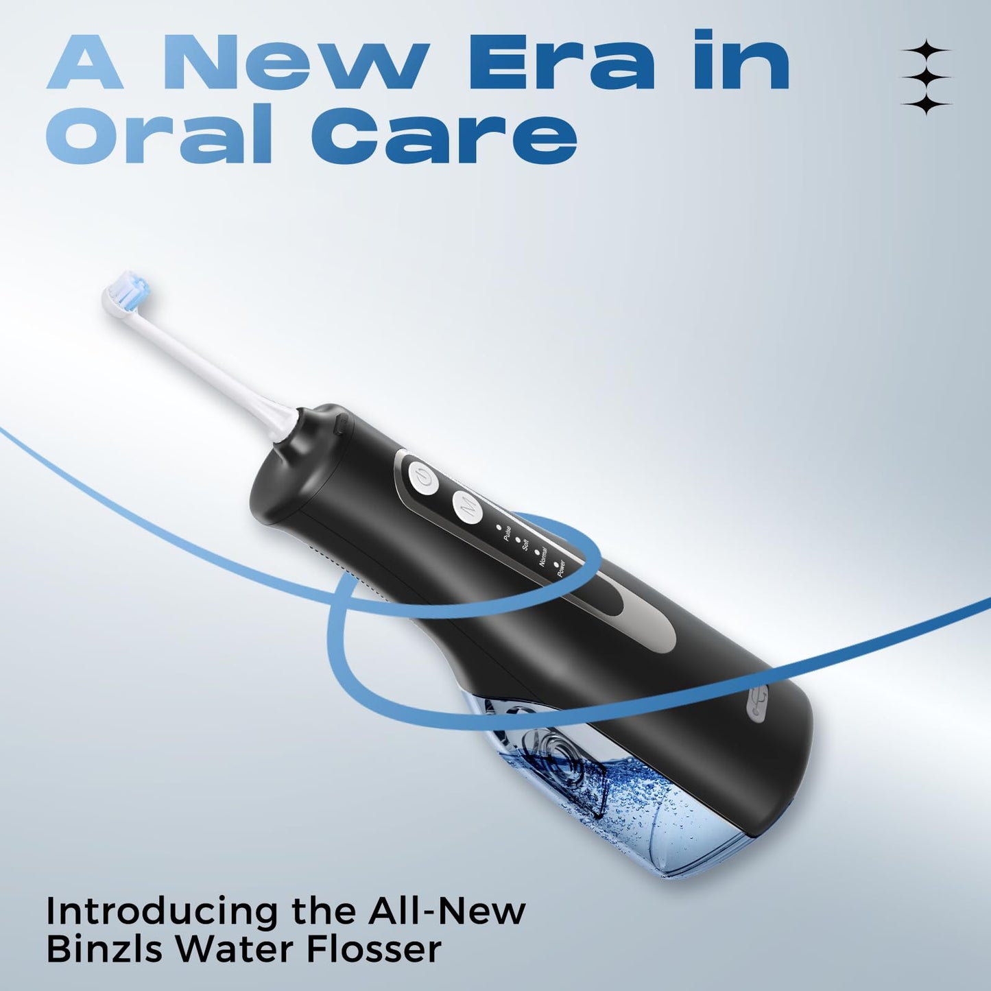 Water Dental Flosser 300ML Portable – 4 Modes Cordless Oral Irrigator | Rechargeable IPX7 Waterproof