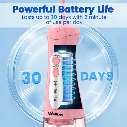 Water Flosser Dental Pick – Portable Oral Irrigator, 5 Jet Tips, IPX7 & Rechargeable