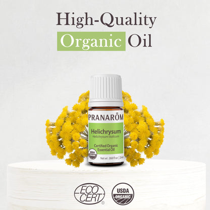 Pranarom Helichrysum Essential Oil 2ml – USDA Organic, Pure Therapeutic Grade